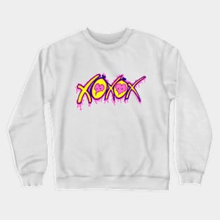 XOXOX Love Hugs Kisses and more Kisses Crewneck Sweatshirt